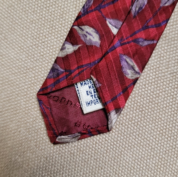 CLAIBORNE Floral Silk Tie - Picture 7 of 8